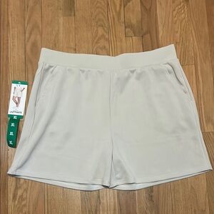 Lazypants Women's Soft Knit Shorts Cream XL NWT *Feels like Lululemon Softstreme